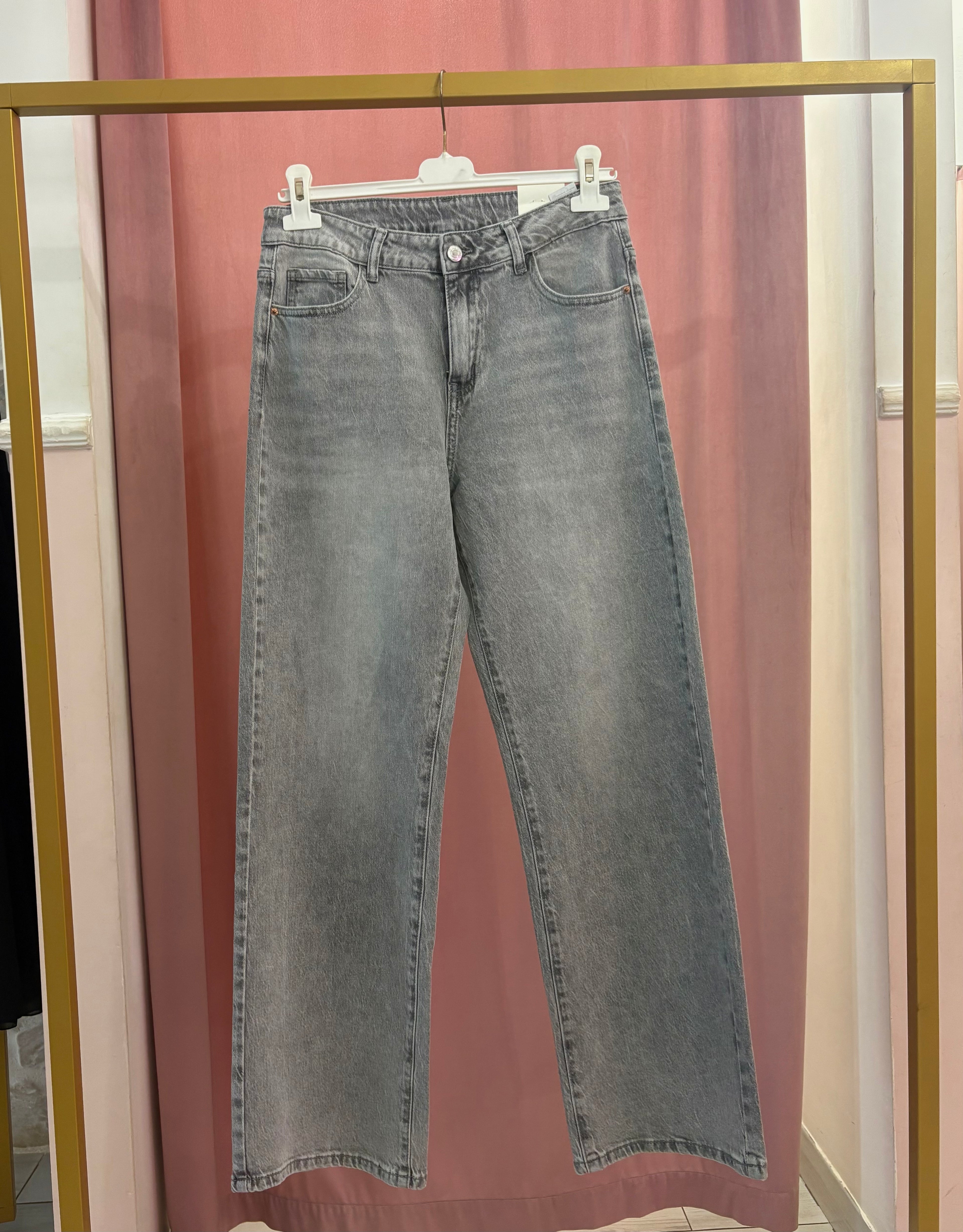 Jeans Straight Fit grigio