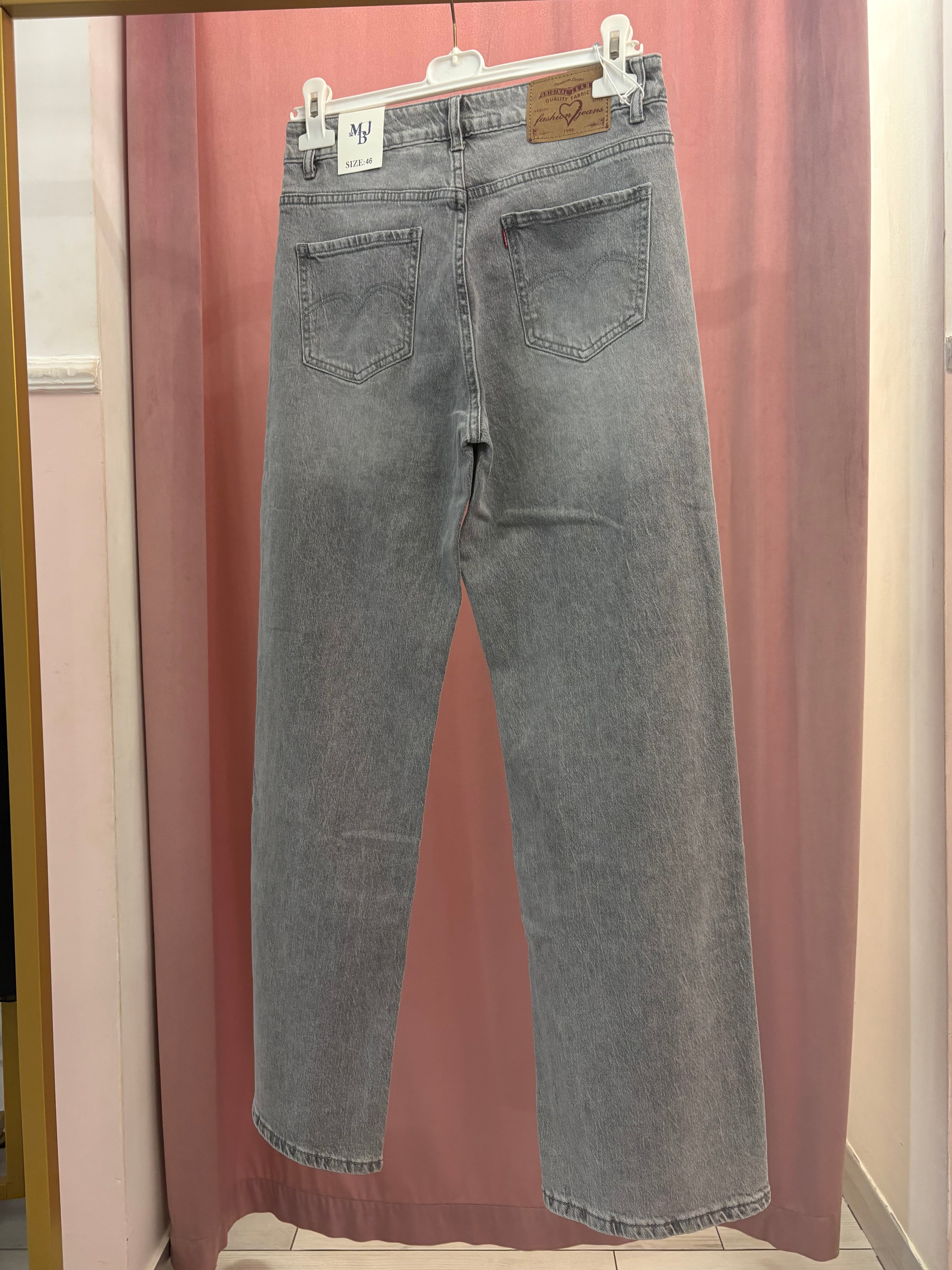 Jeans Straight Fit grigio