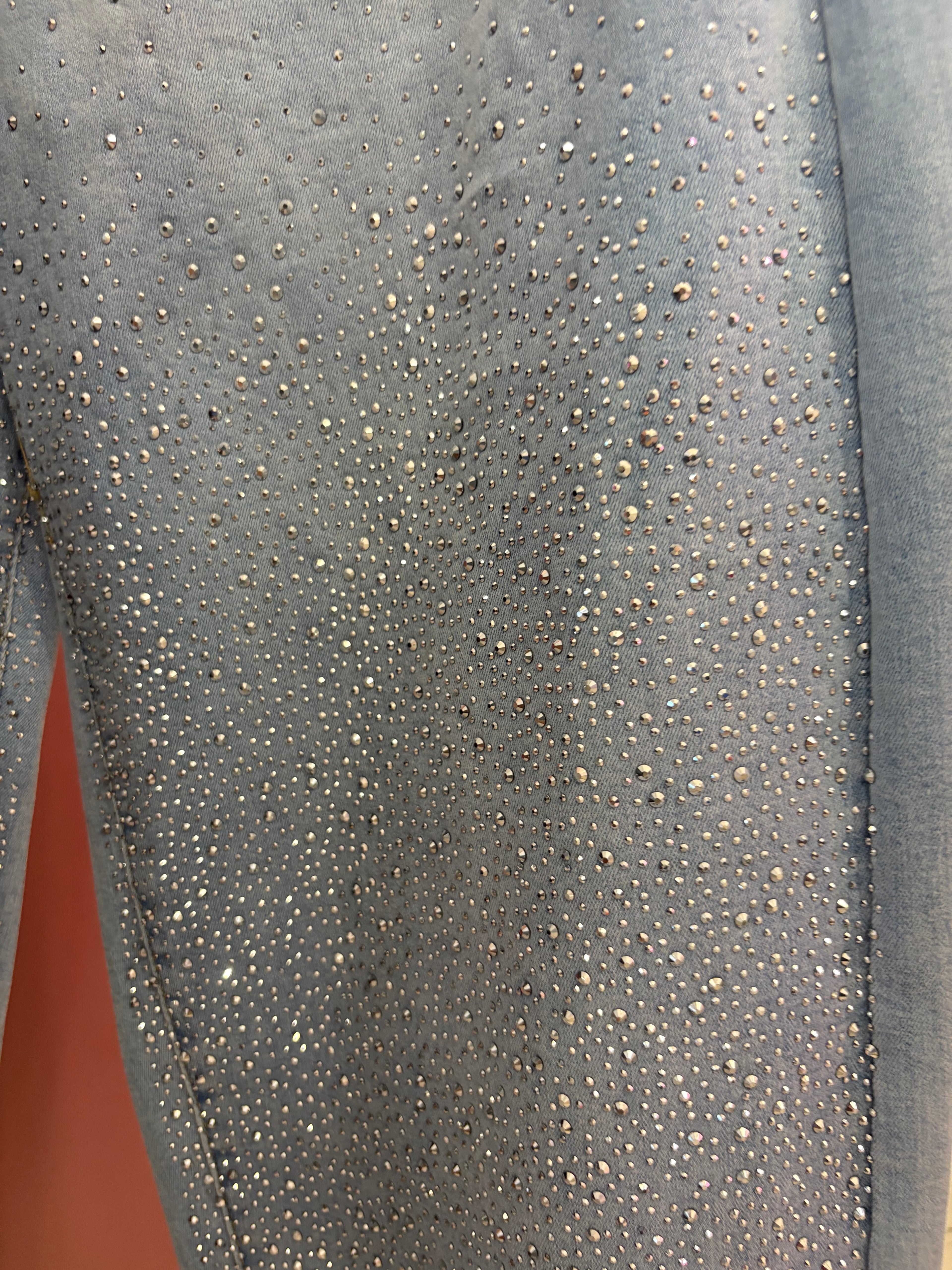 Jeans Balloon strass in cotone