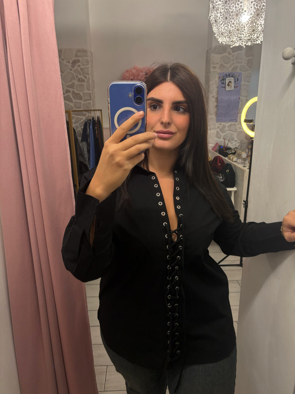 Camicia stringhe