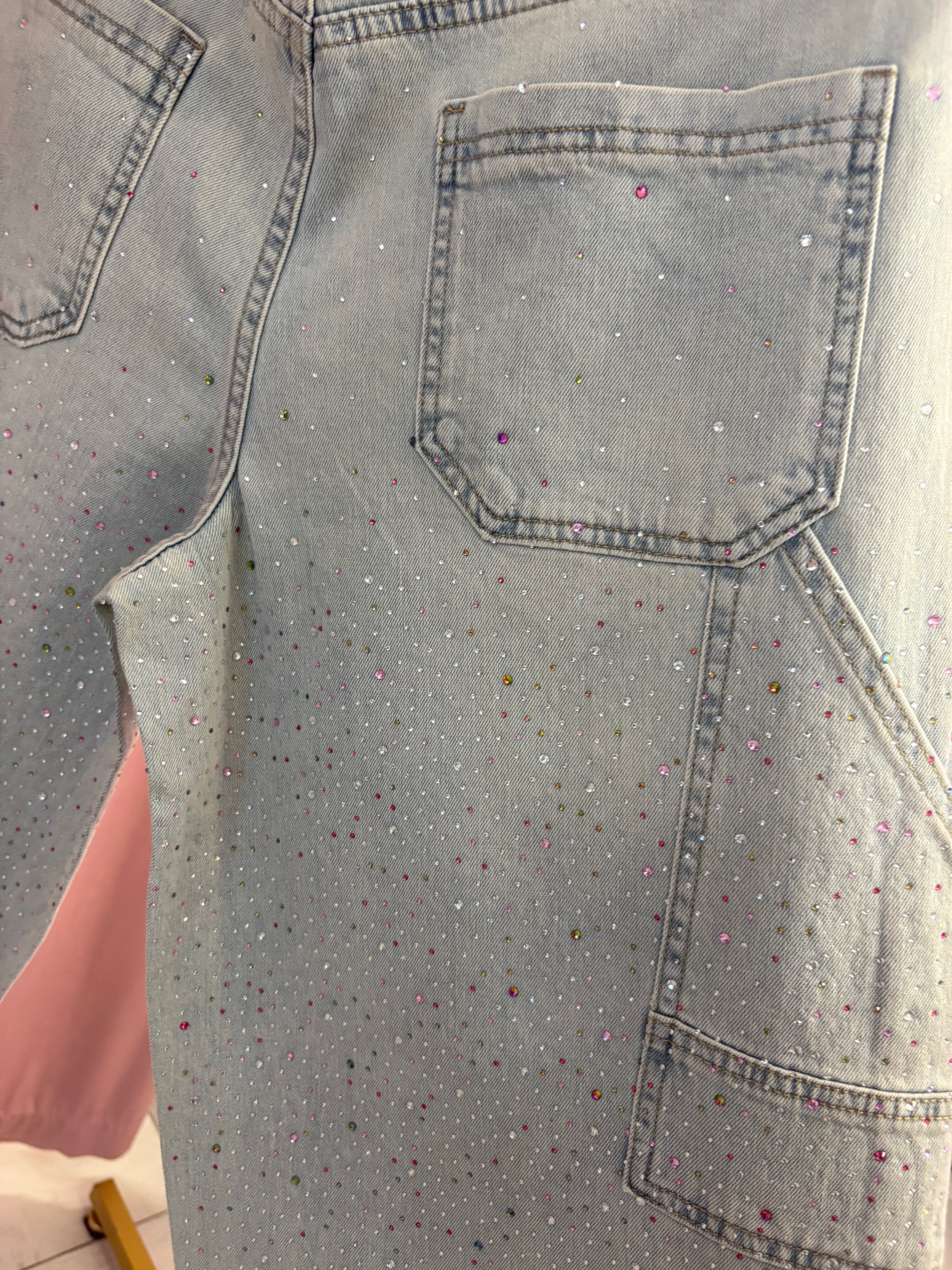 Jeans Balloon strass multicolor