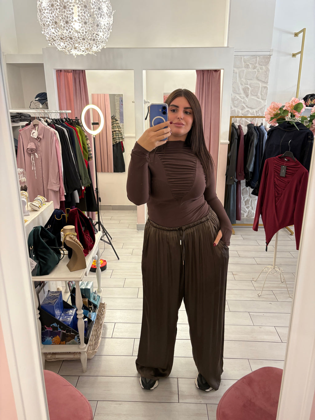Pantalone in raso