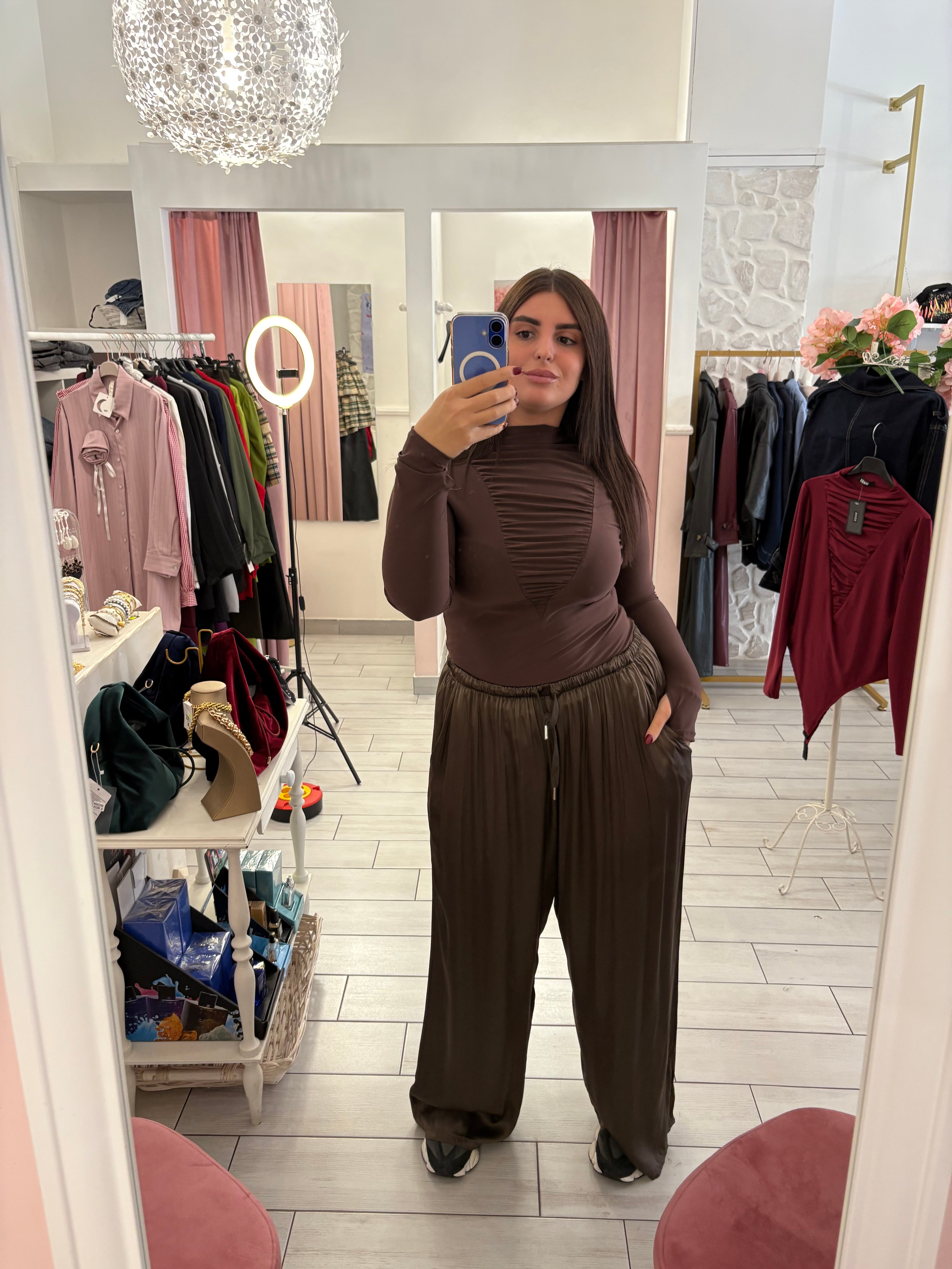 Pantalone in raso