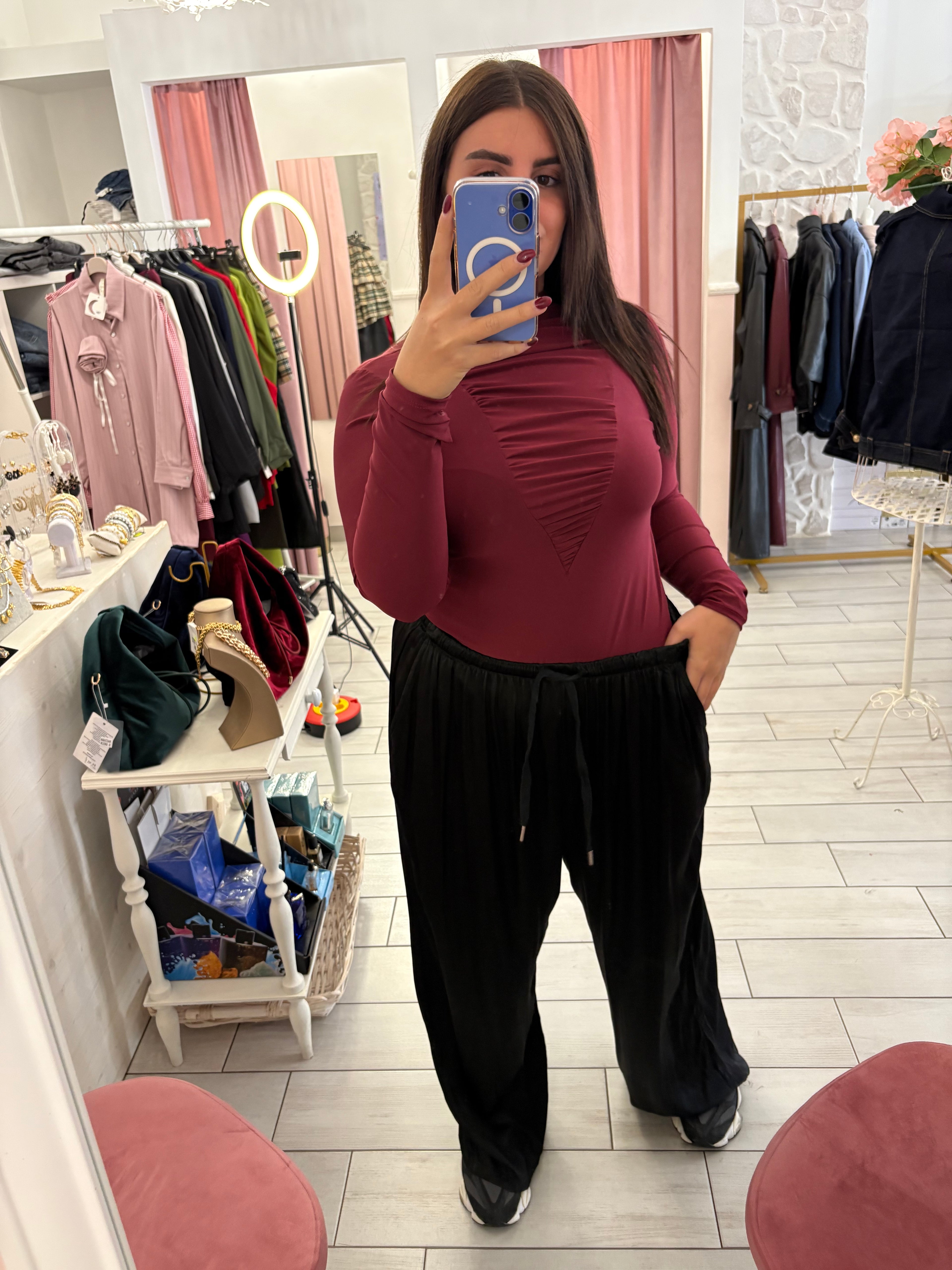 Pantalone in raso