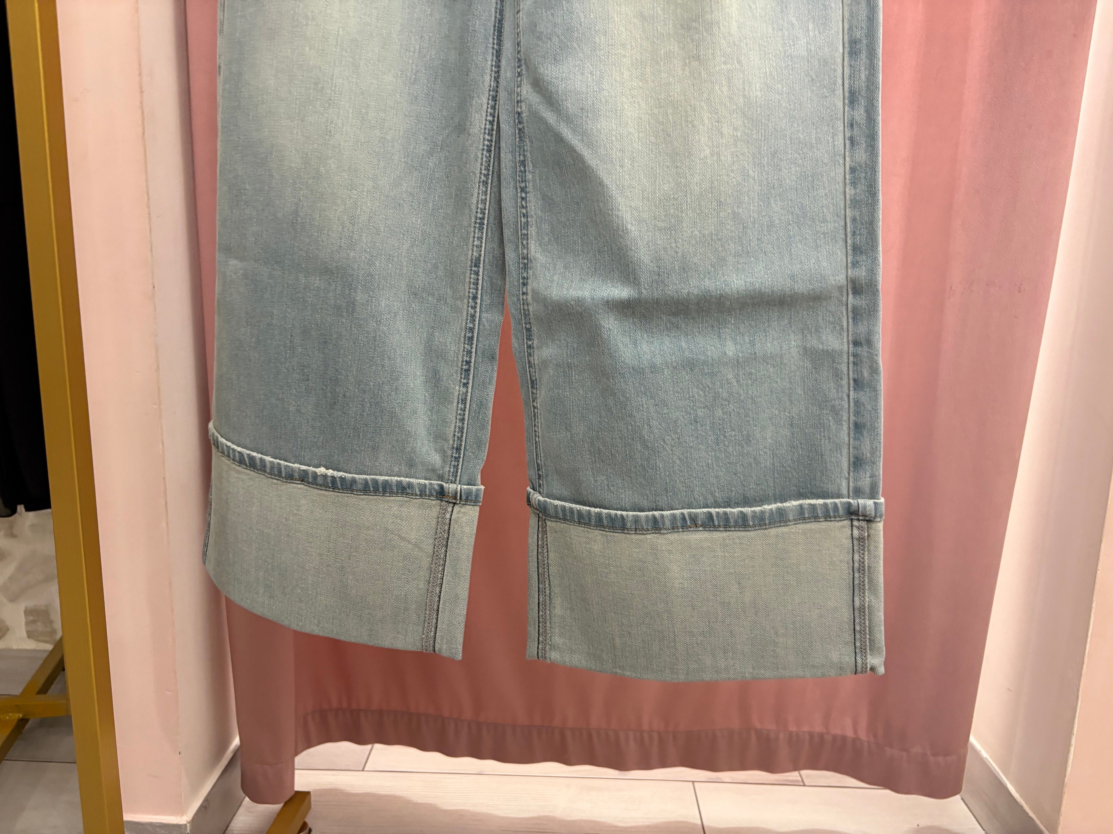 Jeans Over con piegone
