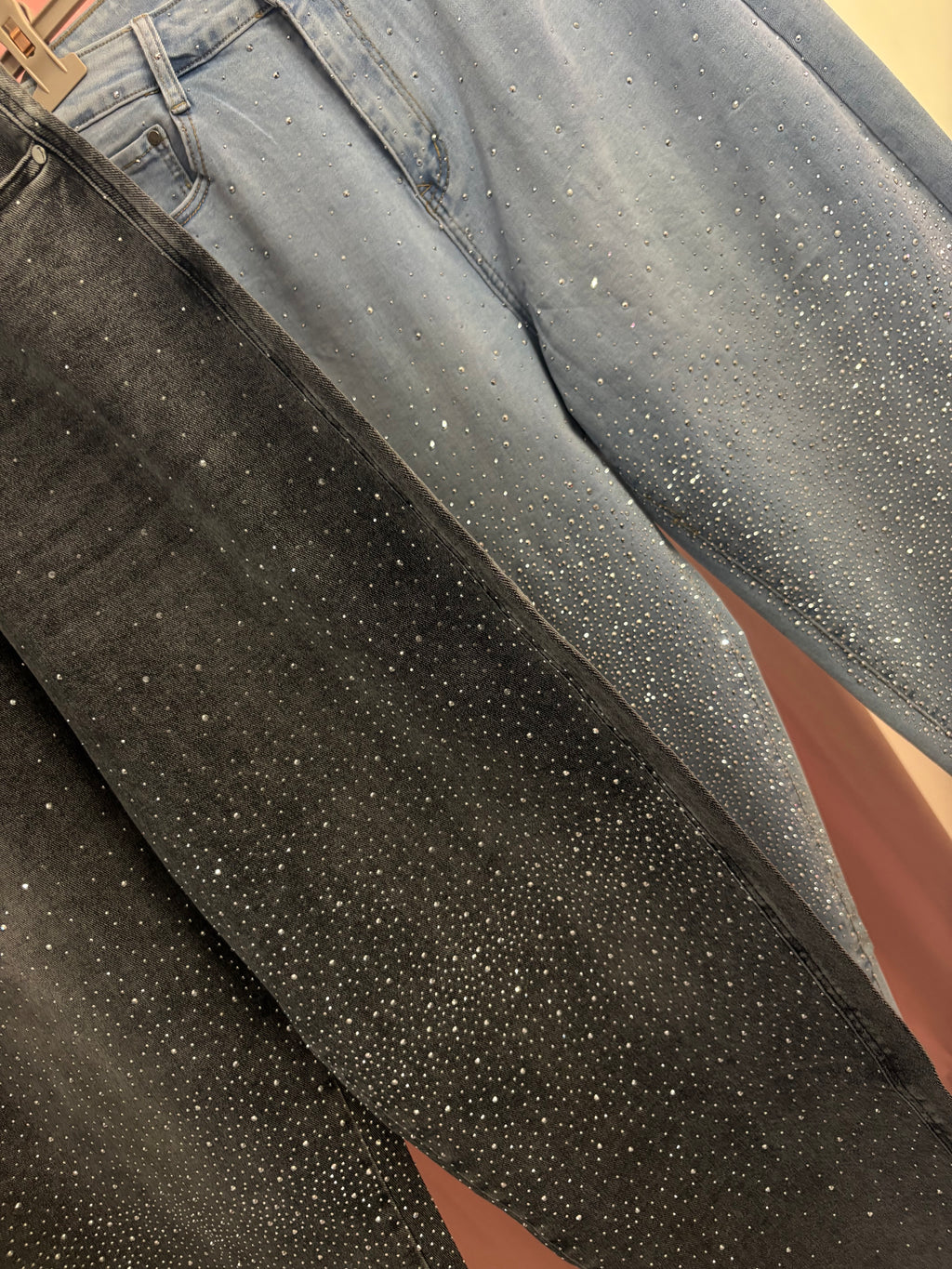 Jeans Balloon strass in cotone