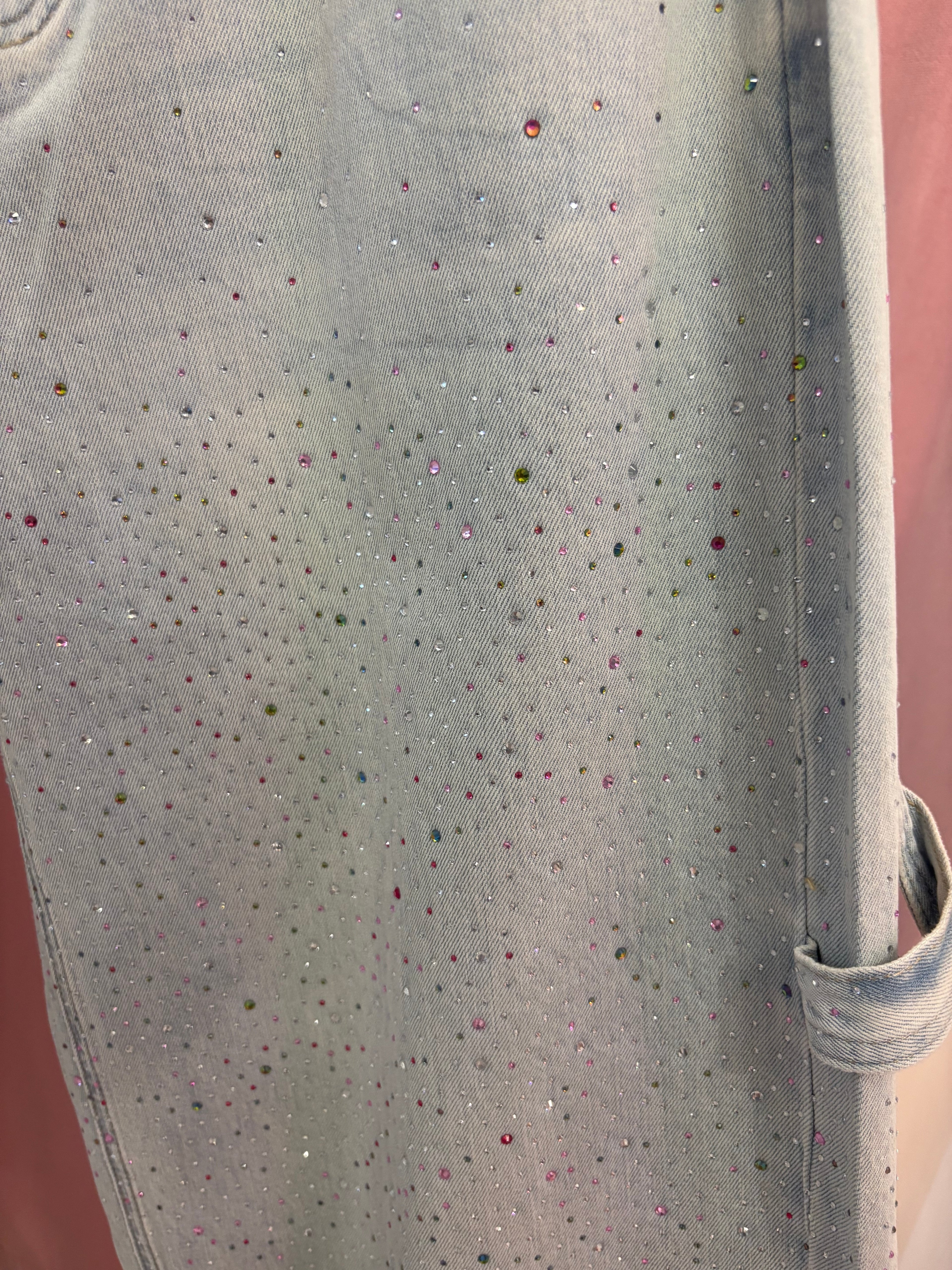 Jeans Balloon strass multicolor