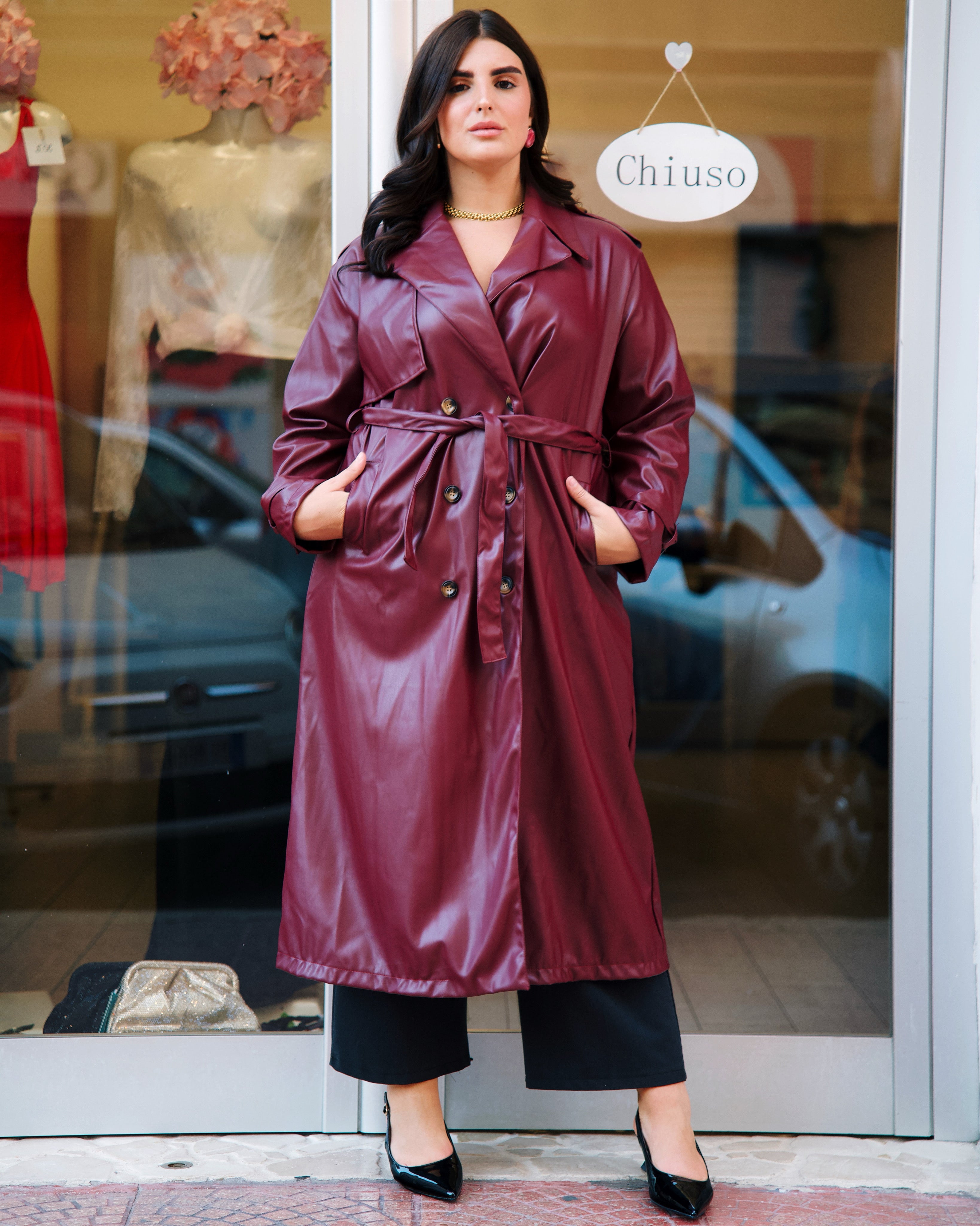 Trench in pelle