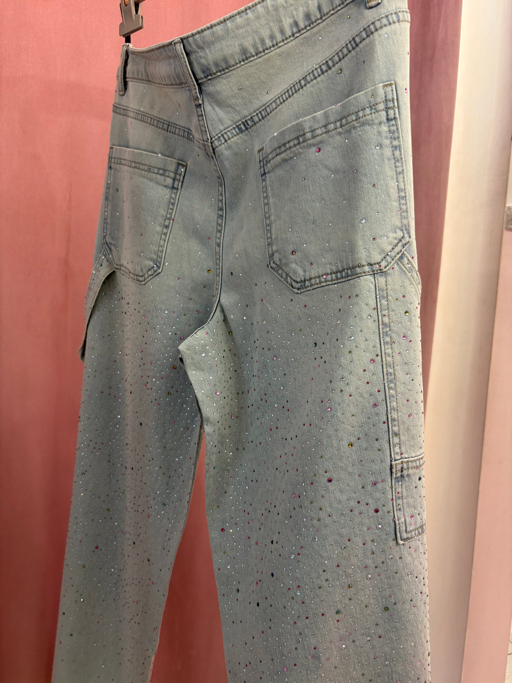 Jeans Balloon strass multicolor