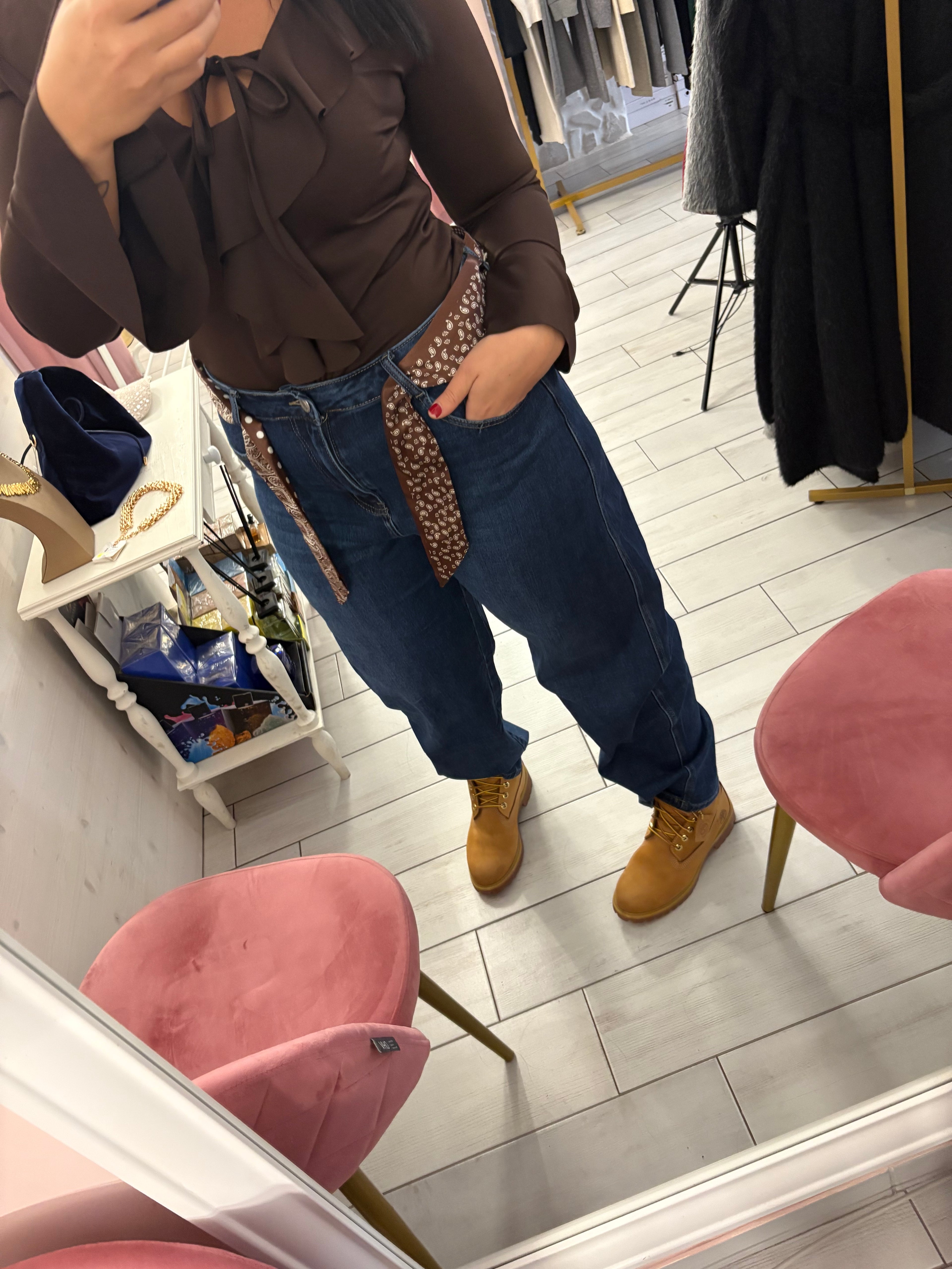 Jeans Balloon con foulard